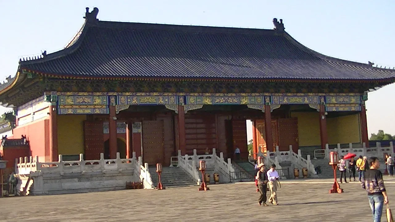 Temple of Heaven imperial hall with ornate painted facade