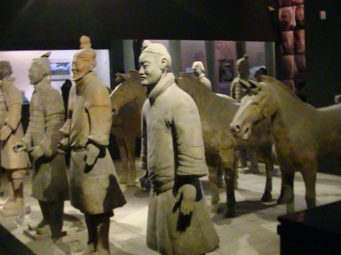 Terracotta warriors and horses at the Xi'an museum